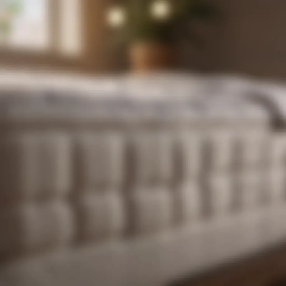Luxurious mattress showcasing premium materials and craftsmanship