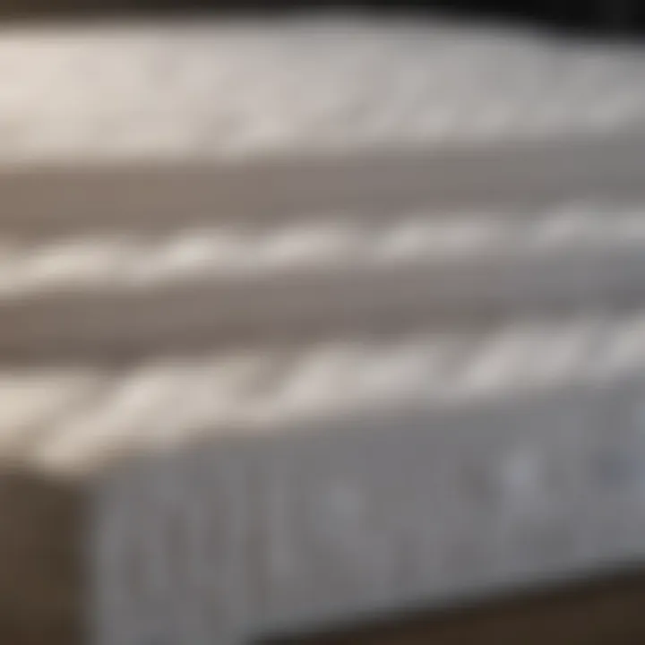 Illustration of various mattress types highlighting their features