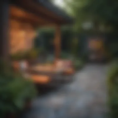 Outdoor space with harmonious color arrangement