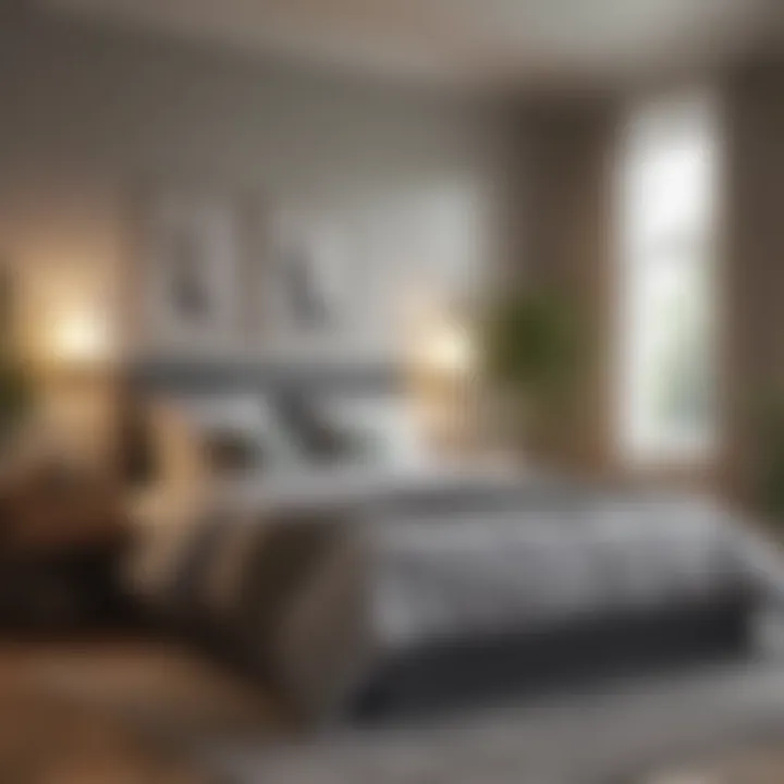 Tranquil bedroom with soothing color tones