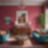Vibrant color palette in a stylish living room