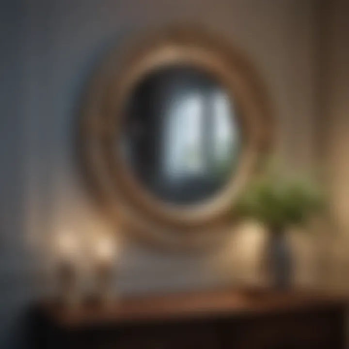 Cozy entrance adorned with decorative mirrors