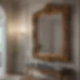 Elegant hallway featuring a large ornate mirror