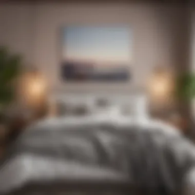 Harmonious Color Palette for Tranquility A harmonious color palette arranged on a bedroom wall