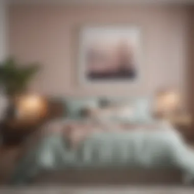 Soft Pastel Colors in a Zen Bedroom A serene bedroom featuring soft pastel colors