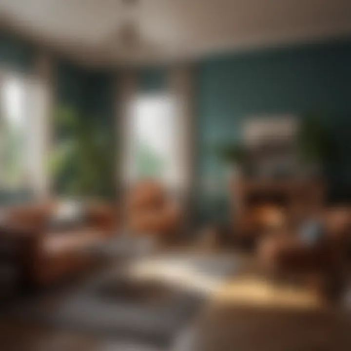A beautifully decorated living space in harmonious colors