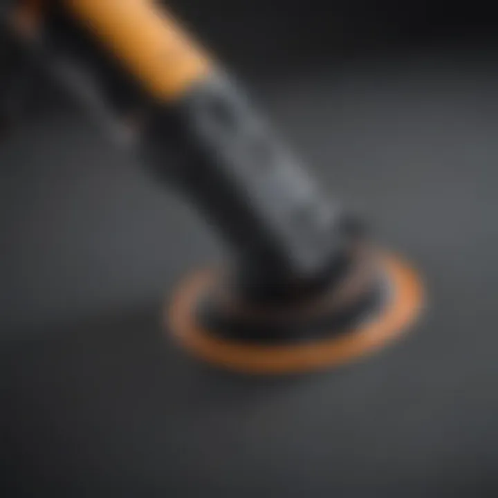 Close-up of handheld vacuum's battery indicator