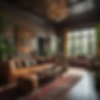 Eclectic interior design blending various cultures and styles