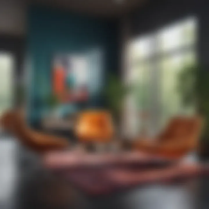 Innovative use of color and texture in modern design