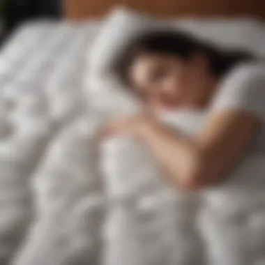 Person enjoying deep sleep on a comfortable mattress pad