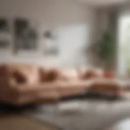 Modern sectional sofa in a minimalist living room