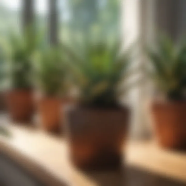 Diagram highlighting care practices for healthy aloe plants