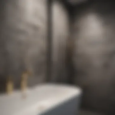 Stunning Tiled Bathroom Wall with Grout Beautifully tiled bathroom wall with freshly applied grout