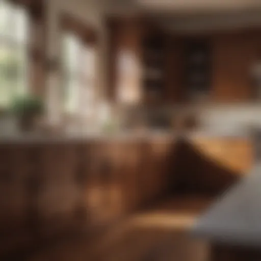 Elegant kitchen cabinet after refinishing