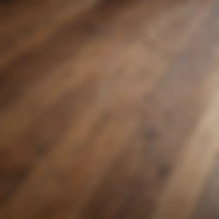 Close-up of different hardwood flooring types