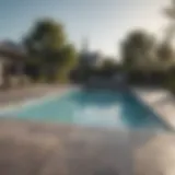 Elegant outdoor swimming pool showcasing modern design