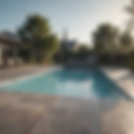 Elegant outdoor swimming pool showcasing modern design