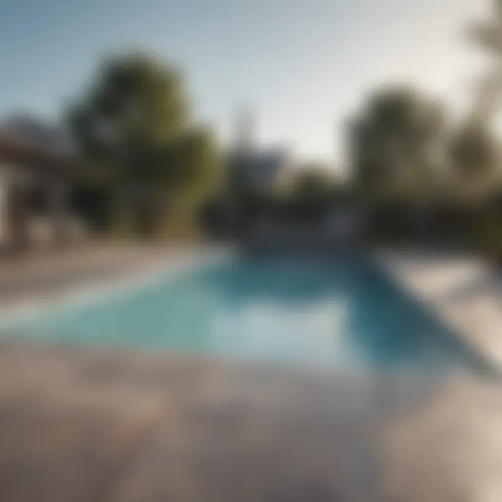 Elegant outdoor swimming pool showcasing modern design