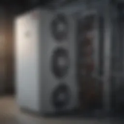 Diagram illustrating the components of central air conditioning systems