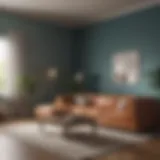 Elegant living room with freshly painted walls showcasing color selection.