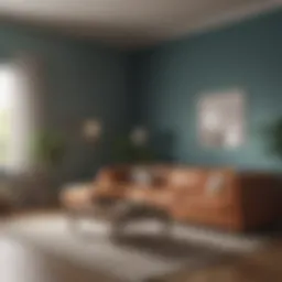 Elegant living room with freshly painted walls showcasing color selection.