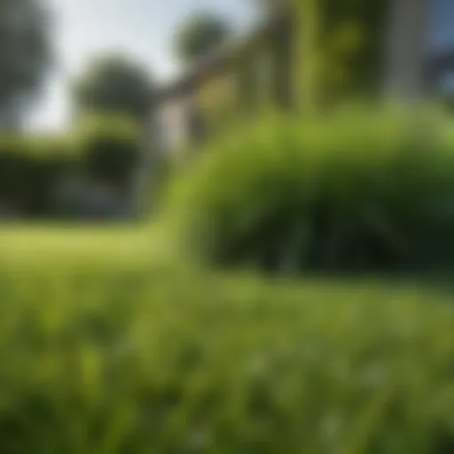 A lush green lawn showcasing different grass types suitable for new constructions.