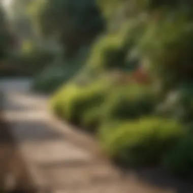 Landscaper implementing edging techniques in a thriving garden.