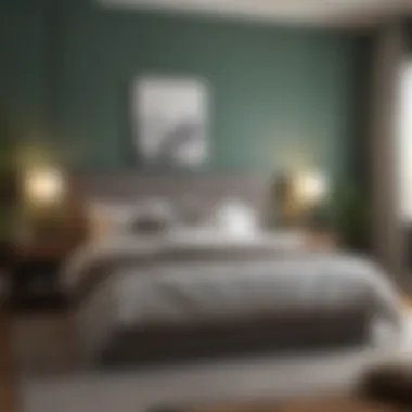 Serene Bedroom Color Design A cozy bedroom with a soothing color scheme designed for relaxation.