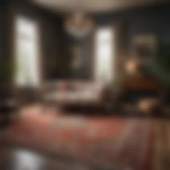 A beautifully styled room featuring a low pile rug that complements its decor.