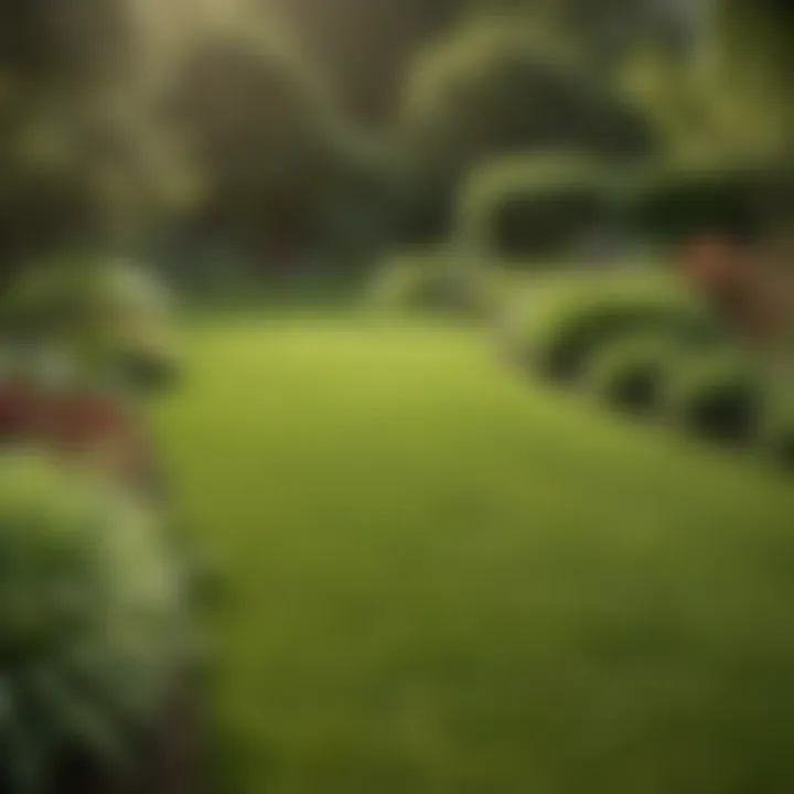 A well-maintained lawn demonstrating successful overseeding techniques