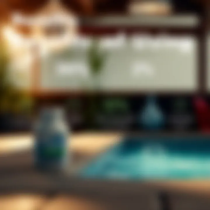 Technical infographic detailing the benefits of pool shock
