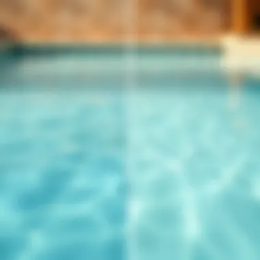 Illustration of pool water clarity before and after shock treatment