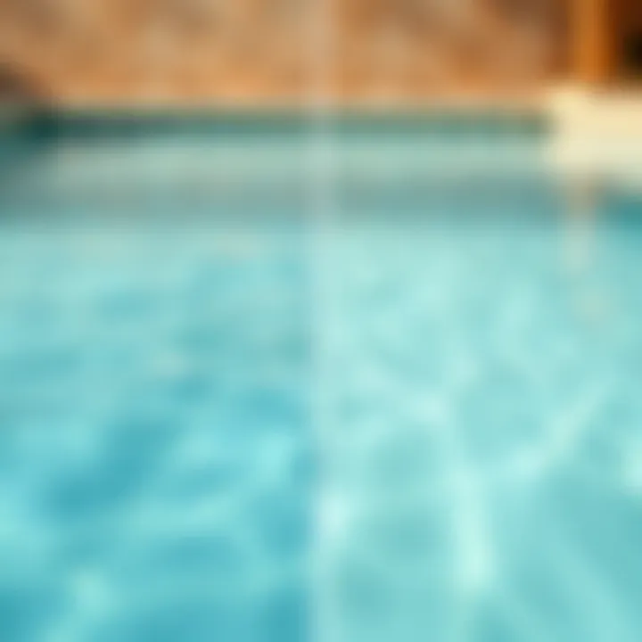 Illustration of pool water clarity before and after shock treatment