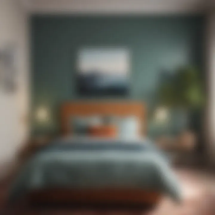 An example of a bedroom with a harmonious color scheme