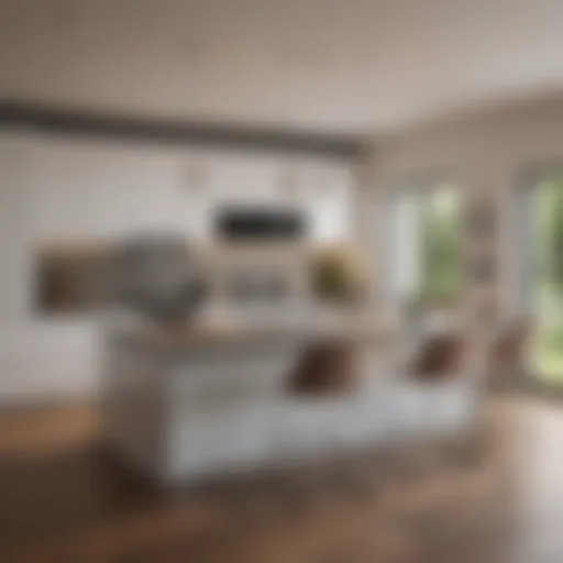 Modern kitchen layout showcasing efficient design