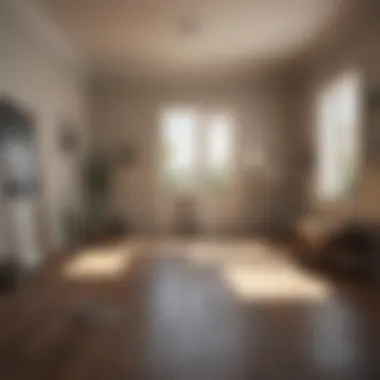 Accurate Measurements for Cost Efficiency A large room being measured for painting estimation