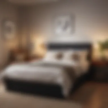 Twin bed in a small room setting