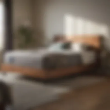 Comparison of box springs and platform beds in a stylish bedroom