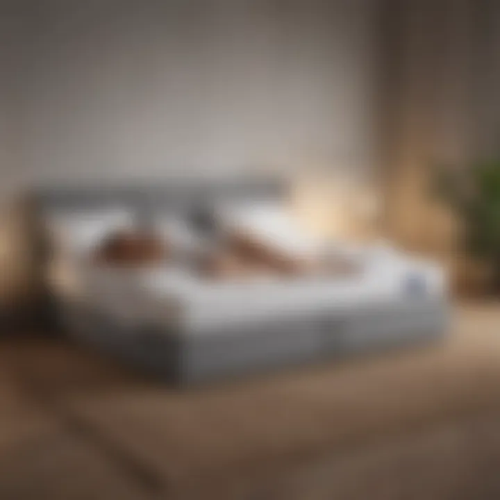 Illustration of different sleeping positions on a mattress.
