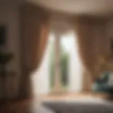 Elegant curtains enhancing a living room