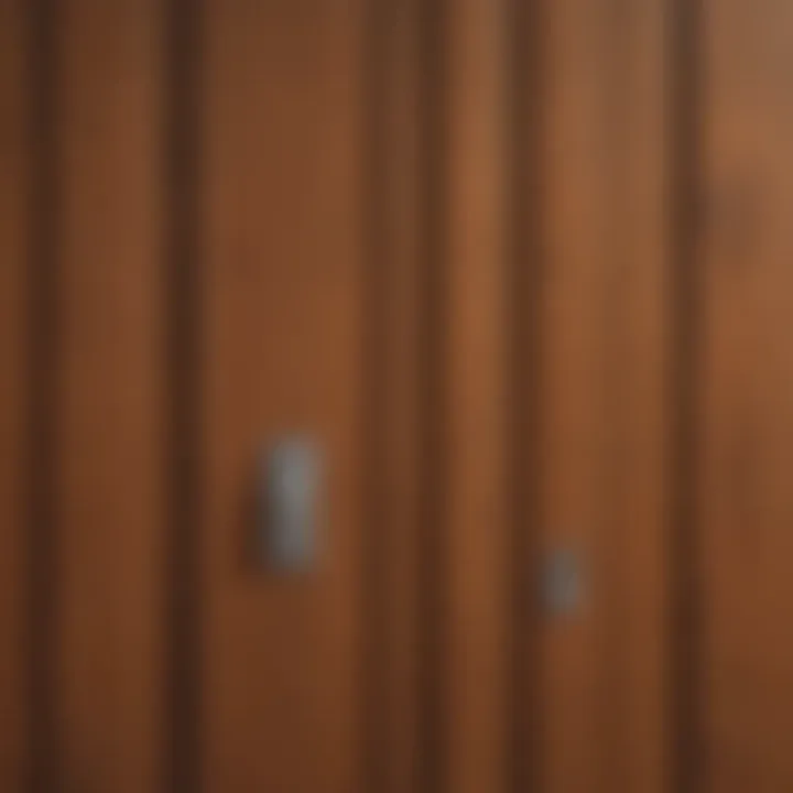 A close-up view of various wood types for doors