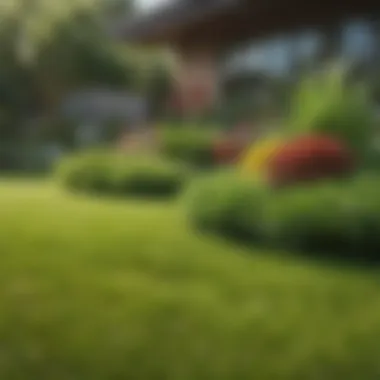 Vibrant Lawn with Lush Grass A vibrant lawn showcasing lush grass growth