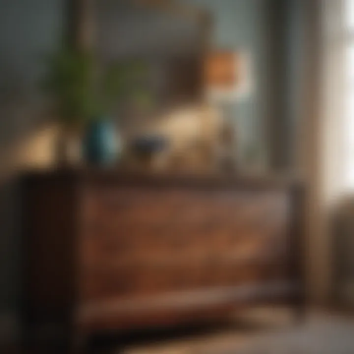 A well-restored vintage dresser