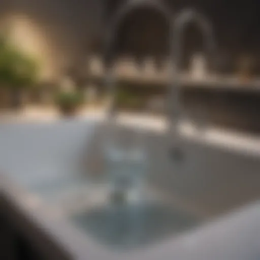 A modern water filtration system installed under a sink