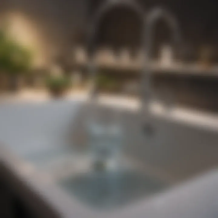 A modern water filtration system installed under a sink