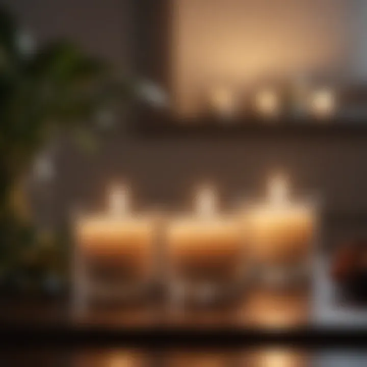 Scented candles creating a cozy atmosphere