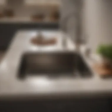 Undermount Sink Blending Elegantly with Countertop Stylish undermount sink seamlessly integrated with countertop