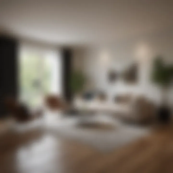 Stylishly staged interior showcasing an inviting living space