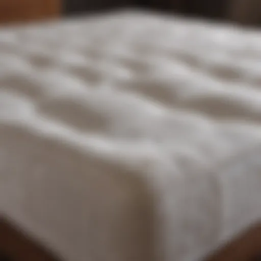 Various types of mattress toppers displayed
