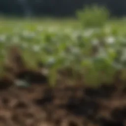 Vibrant vegetable seedlings flourishing in garden beds